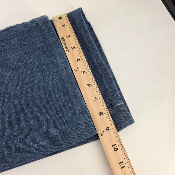 New York & Co NY Jeans Low Rise Flare Tall Womens Size 6 Blue Denim Minimalist - Picture 7 of 10